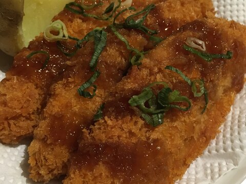 お惣菜の白身魚の甘酢あんかけ